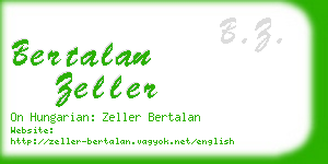 bertalan zeller business card